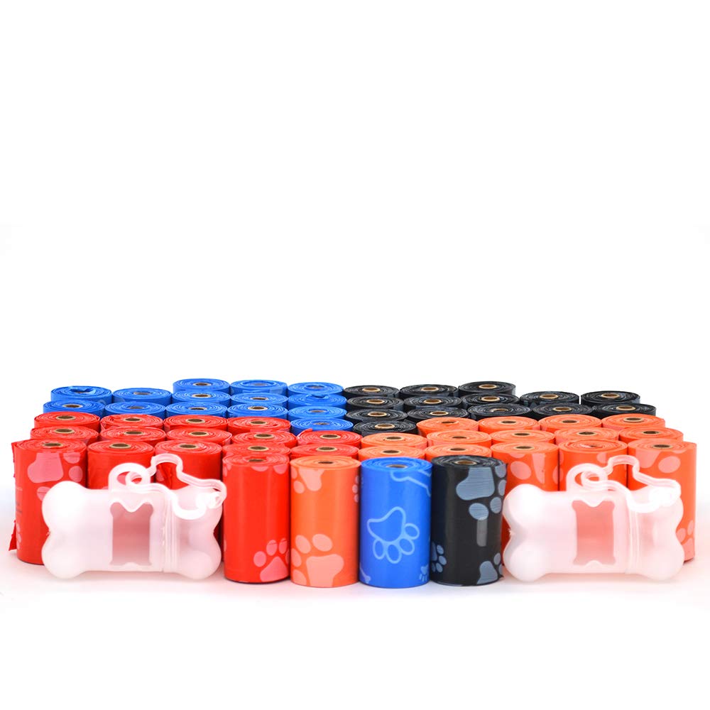 Best Pet Supplies Dog Poop Bags for Waste Refuse Cleanup, Doggy Roll Replacements for Outdoor Puppy Walking and Travel, Leak Proof and Tear Resistant, Thick Plastic - Assorted, 150 Bags