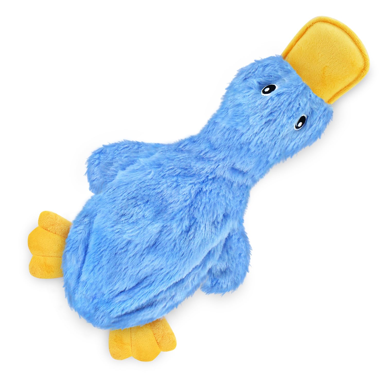 Best Pet Supplies Interactive Squeaky Dog Chew Toy, Ideal Dog Toys for Chewers, Small, Medium & Large Dogs, and Fetch Lovers - Crinkle Duck (Yellow), Large
