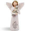 BORLESTA Cat Memorial Gifts for Loss of Cat, Pet Loss Sympathy Gift, Pet Cat Remembrance Gifts, Cat Mom Gift for Cats Lovers, Cat Statue Hand-Painted Figurines Angel (Gray)