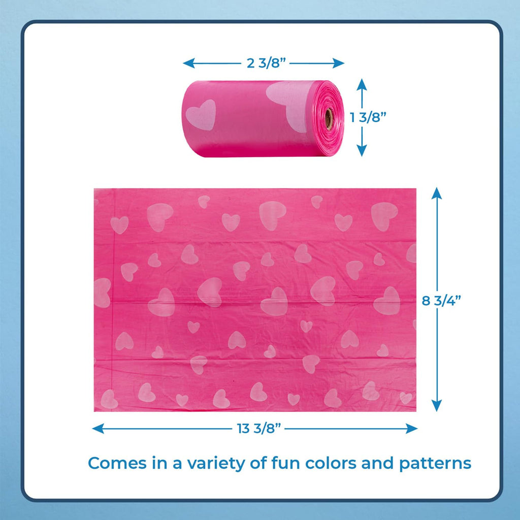 Best Pet Supplies Dog Poop Bags for Waste Refuse Cleanup, Doggy Roll Replacements for Outdoor Puppy Walking and Travel, Leak Proof and Tear Resistant, Thick Plastic - Assorted, 150 Bags