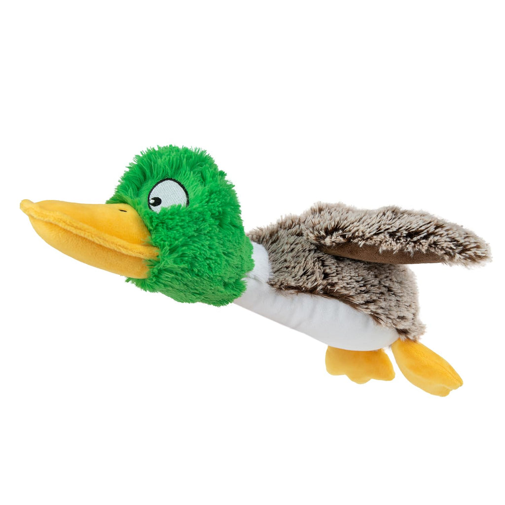 Best Pet Supplies Interactive Squeaky Dog Chew Toy, Ideal Dog Toys for Chewers, Small, Medium & Large Dogs, and Fetch Lovers - Crinkle Duck (Yellow), Large