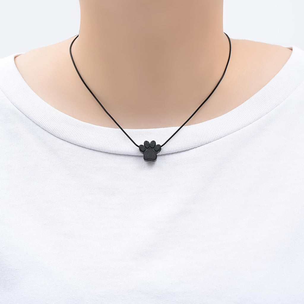 zeqingjw Pet Cremation Jewelry for Ashes Pendant Paw Print Pet Heart Urn Necklace Memorial Keepsake Jewelry for Pet/Dog's/Cat's Ashes