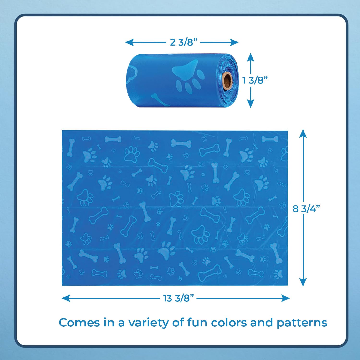 Best Pet Supplies Dog Poop Bags for Waste Refuse Cleanup, Doggy Roll Replacements for Outdoor Puppy Walking and Travel, Leak Proof and Tear Resistant, Thick Plastic - Assorted, 150 Bags