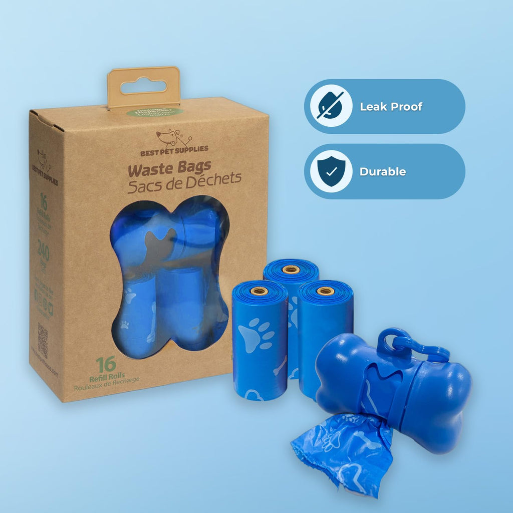 Best Pet Supplies Dog Poop Bags for Waste Refuse Cleanup, Doggy Roll Replacements for Outdoor Puppy Walking and Travel, Leak Proof and Tear Resistant, Thick Plastic - Assorted, 150 Bags
