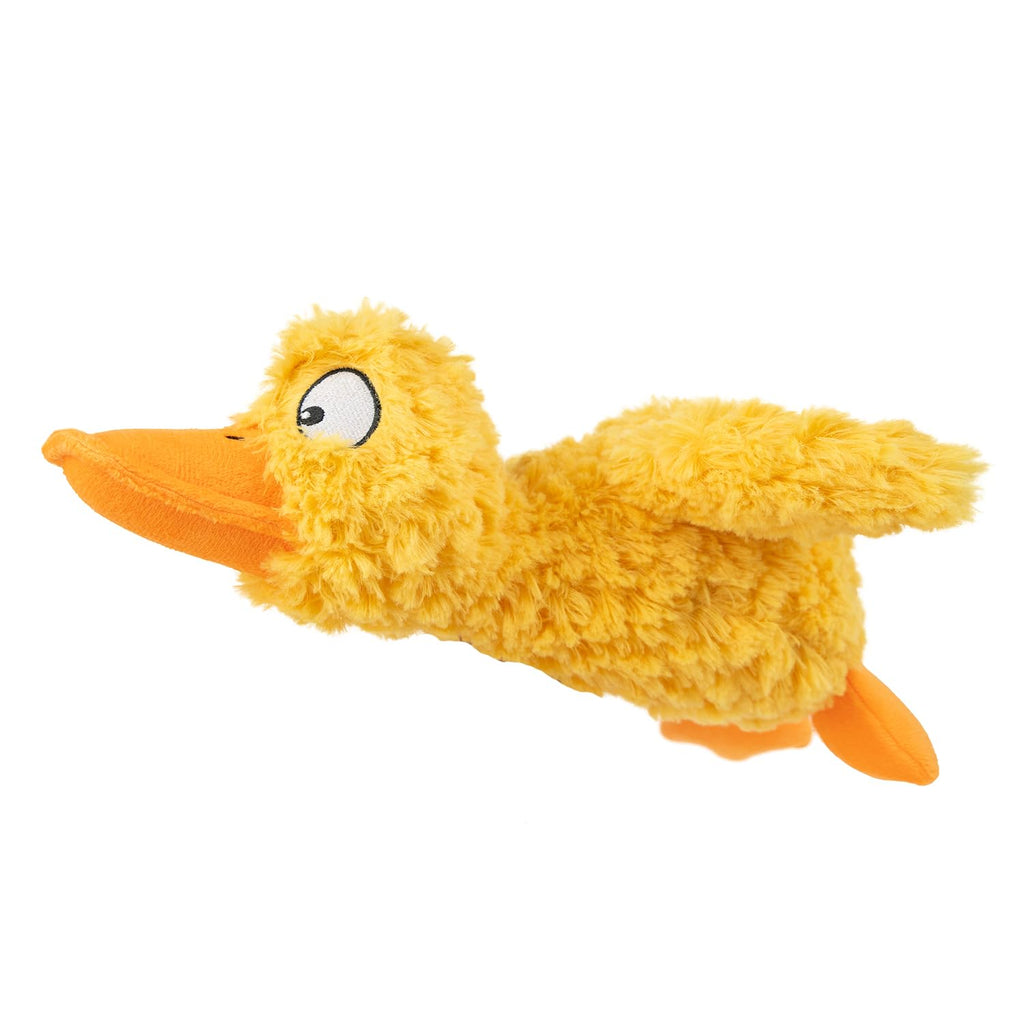 Best Pet Supplies Interactive Squeaky Dog Chew Toy, Ideal Dog Toys for Chewers, Small, Medium & Large Dogs, and Fetch Lovers - Crinkle Duck (Yellow), Large