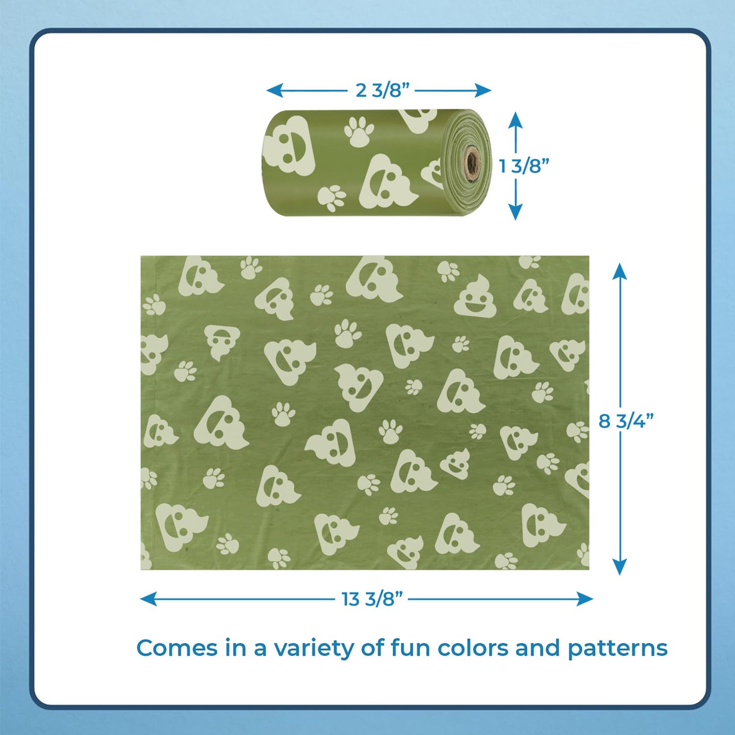 Best Pet Supplies Dog Poop Bags for Waste Refuse Cleanup, Doggy Roll Replacements for Outdoor Puppy Walking and Travel, Leak Proof and Tear Resistant, Thick Plastic - Assorted, 150 Bags