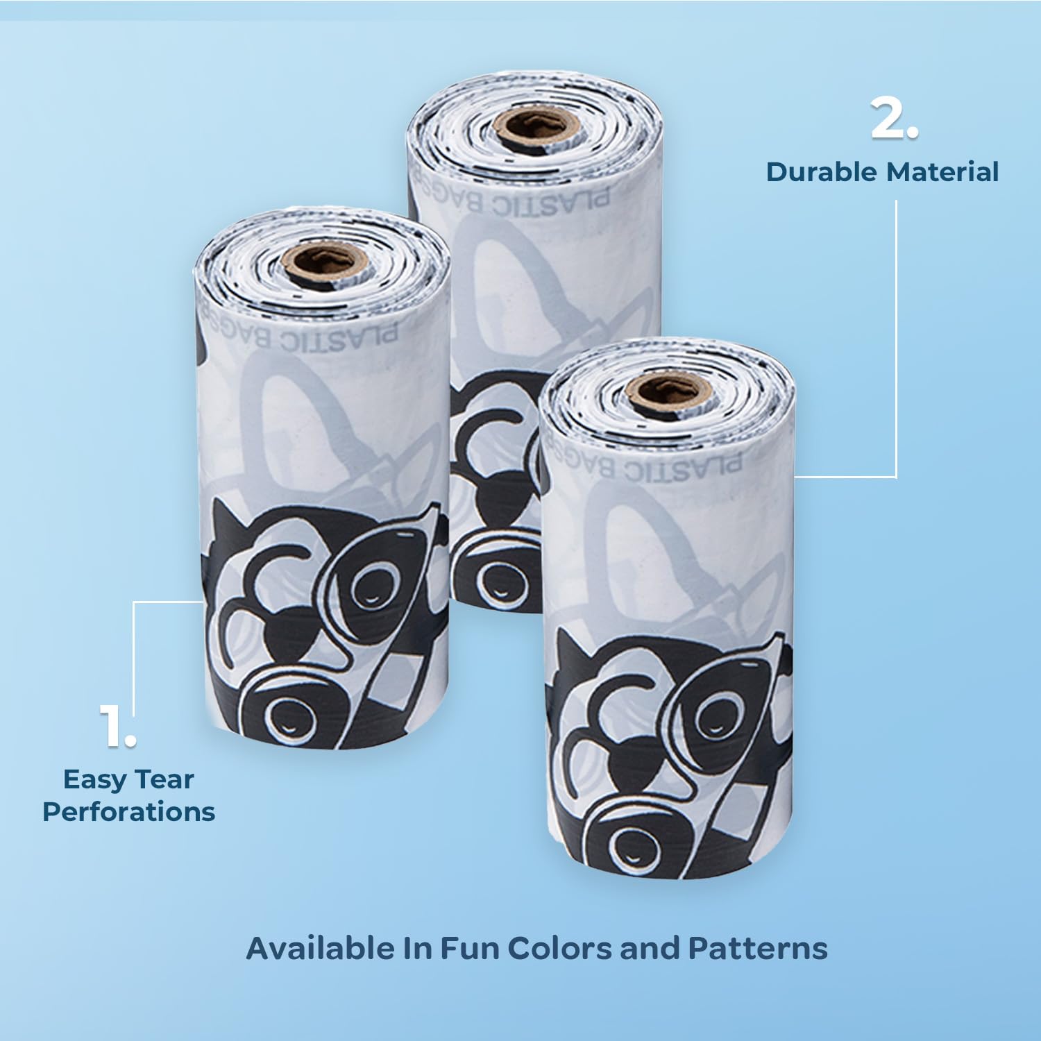 Best Pet Supplies Dog Poop Bags for Waste Refuse Cleanup, Doggy Roll Replacements for Outdoor Puppy Walking and Travel, Leak Proof and Tear Resistant, Thick Plastic - Assorted, 150 Bags
