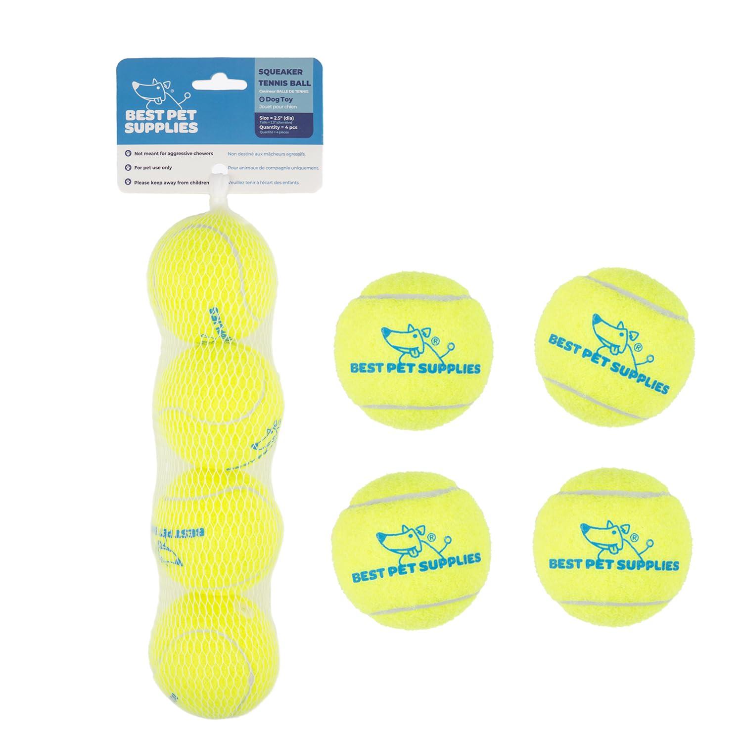 Best Pet Supplies Interactive Squeaky Dog Chew Toy, Ideal Dog Toys for Chewers, Small, Medium & Large Dogs, and Fetch Lovers - Crinkle Duck (Yellow), Large
