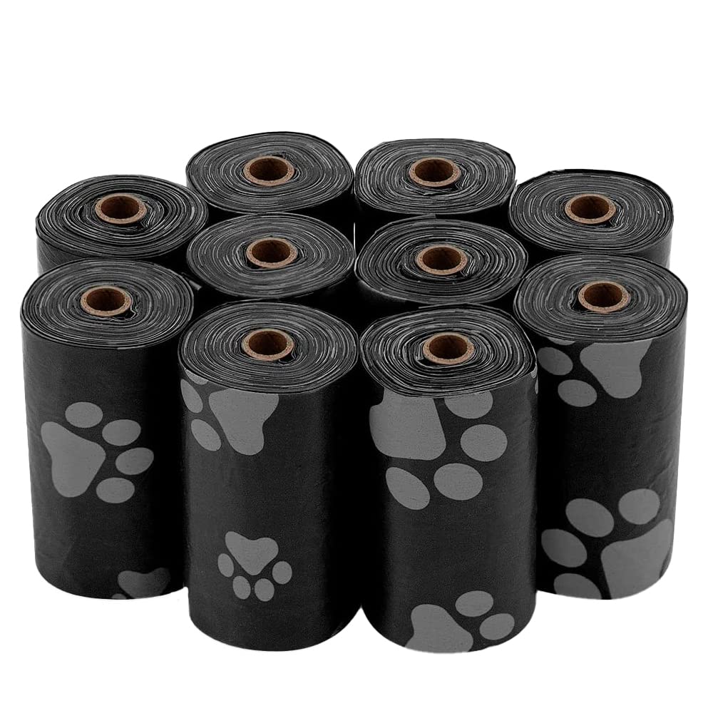 Best Pet Supplies Dog Poop Bags for Waste Refuse Cleanup, Doggy Roll Replacements for Outdoor Puppy Walking and Travel, Leak Proof and Tear Resistant, Thick Plastic - Assorted, 150 Bags