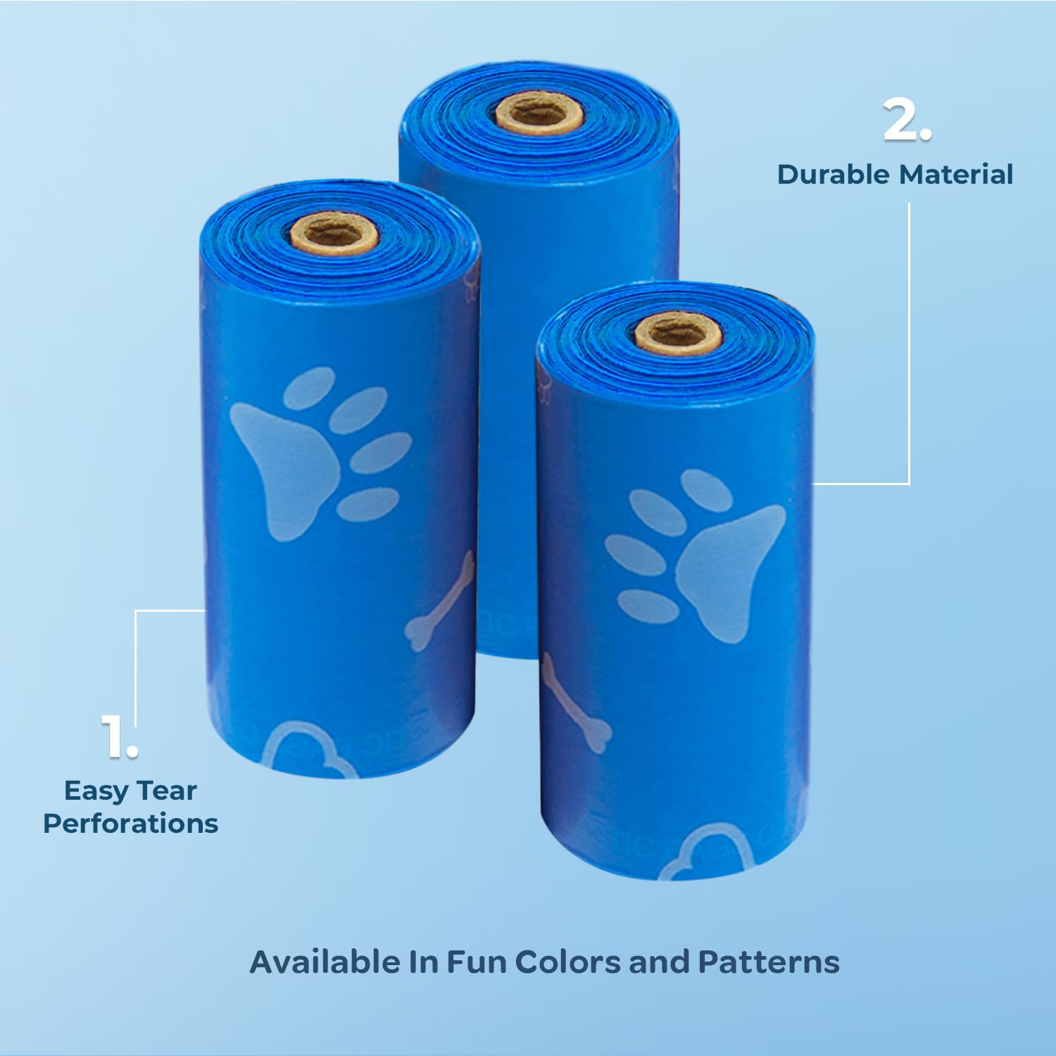 Best Pet Supplies Dog Poop Bags for Waste Refuse Cleanup, Doggy Roll Replacements for Outdoor Puppy Walking and Travel, Leak Proof and Tear Resistant, Thick Plastic - Assorted, 150 Bags