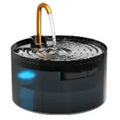 MISFANS Silent Cat Water Fountain 2.1L Pet Water Fountain Ultra-Quiet Copper Spout Night Light 6-Layer Filter Soft Blue LED Automatic Gravity Feeder|Wired Plug-In Model