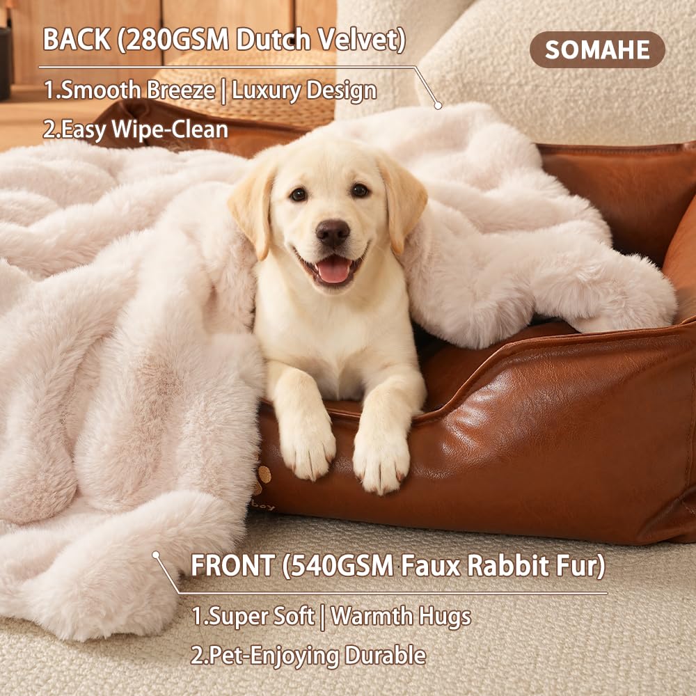 SOMAHE Self-Warming Cat Blanket, Dual-Side Plush Sherpa Throw with Anti-Static, Snuggle Mat for Kittens & Cats, Cozy Bed Topper for Windowsills & Couches, Machine Washable & Dryable, 21x18 Inch Gray