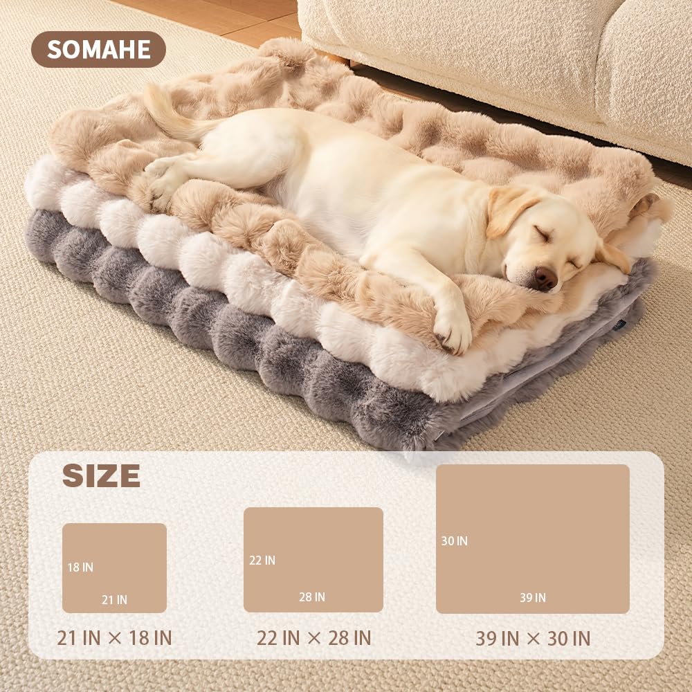 SOMAHE Self-Warming Cat Blanket, Dual-Side Plush Sherpa Throw with Anti-Static, Snuggle Mat for Kittens & Cats, Cozy Bed Topper for Windowsills & Couches, Machine Washable & Dryable, 21x18 Inch Gray