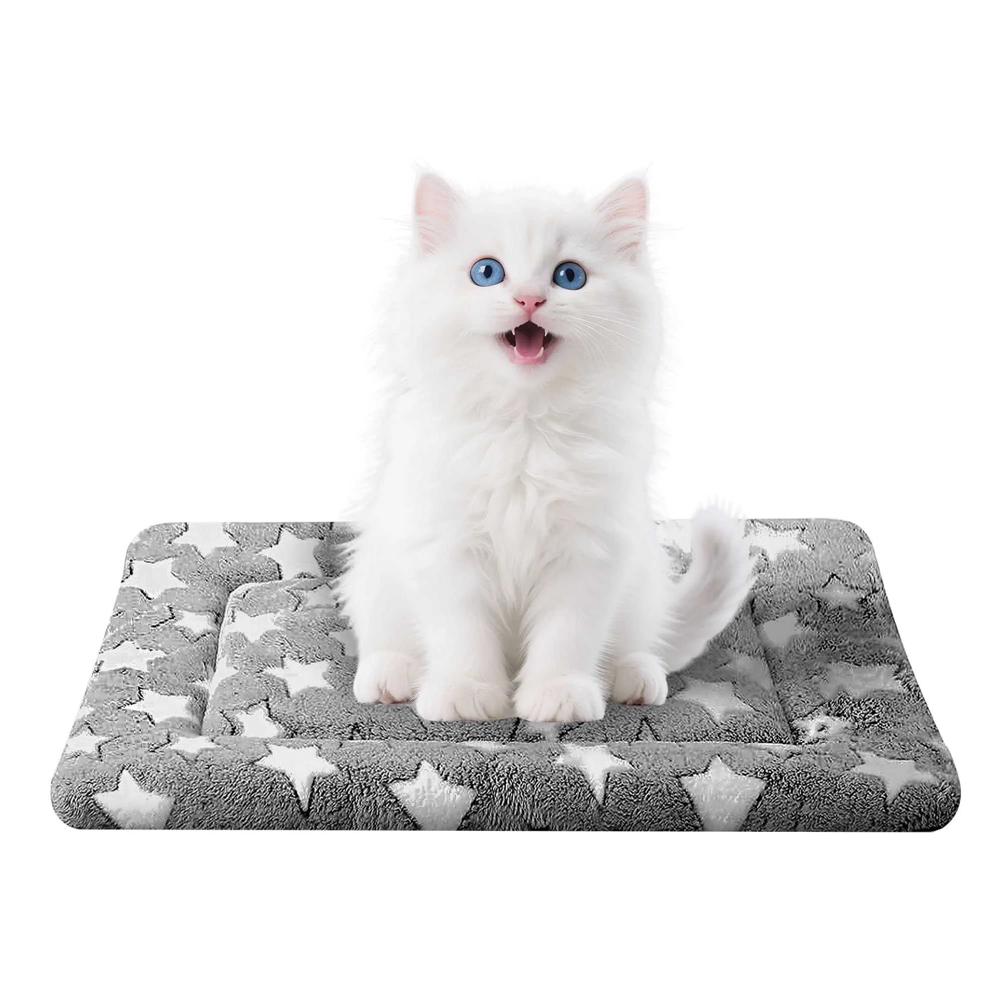 Dog Bed Mat for Crate, Soft Kennel Pad, Durable Comfort Mat for Dogs and Cats, Home and Crate Use (Gray, 18"*14"*1.5")