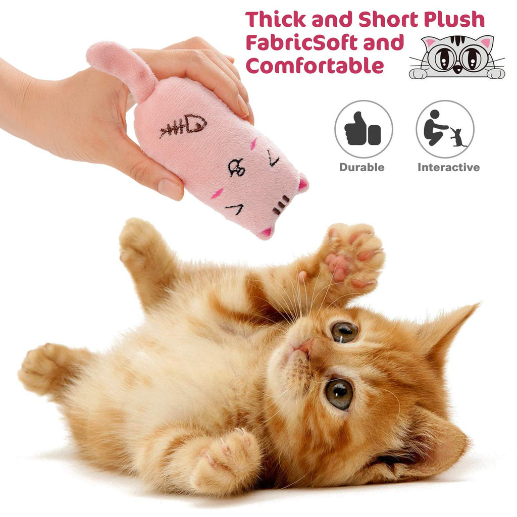 Legendog 5Pcs Bite Resistant Catnip Toy for Cats,Catnip Filled Cartoon Mice Cat Teething Chew Toy