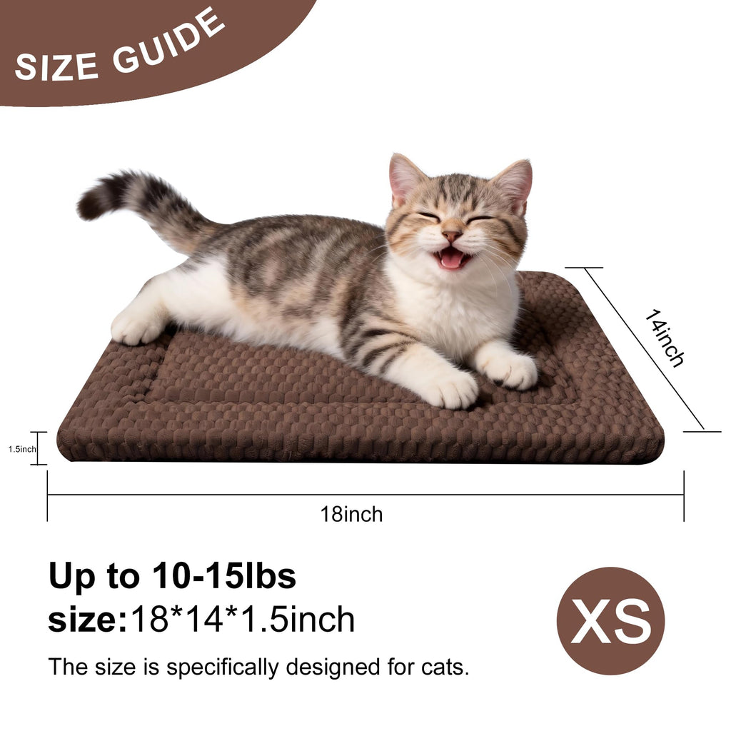 Dog Bed Mat for Crate, Soft Kennel Pad, Durable Comfort Mat for Dogs and Cats, Home and Crate Use (Gray, 18"*14"*1.5")