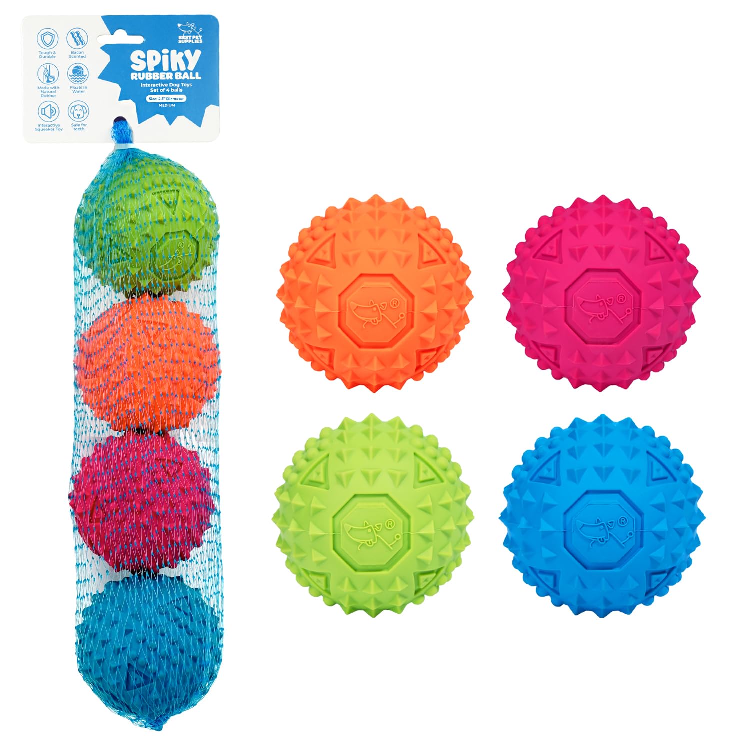 Best Pet Supplies Interactive Squeaky Dog Chew Toy, Ideal Dog Toys for Chewers, Small, Medium & Large Dogs, and Fetch Lovers - Crinkle Duck (Yellow), Large