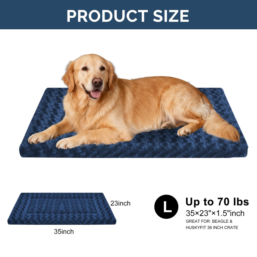 Dog Bed Mat for Crate, Soft Kennel Pad, Durable Comfort Mat for Dogs and Cats, Home and Crate Use (Gray, 18"*14"*1.5")