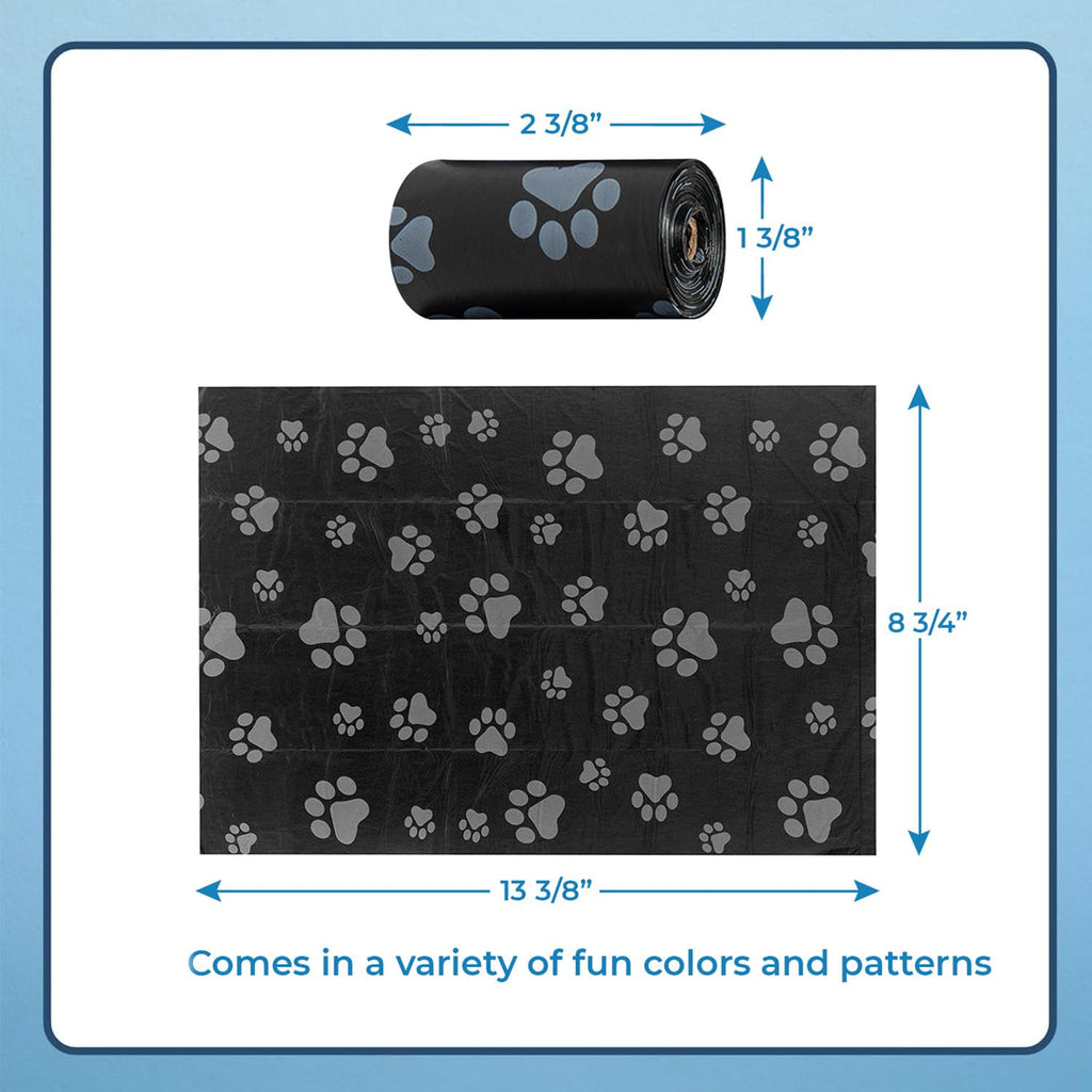 Best Pet Supplies Dog Poop Bags for Waste Refuse Cleanup, Doggy Roll Replacements for Outdoor Puppy Walking and Travel, Leak Proof and Tear Resistant, Thick Plastic - Assorted, 150 Bags