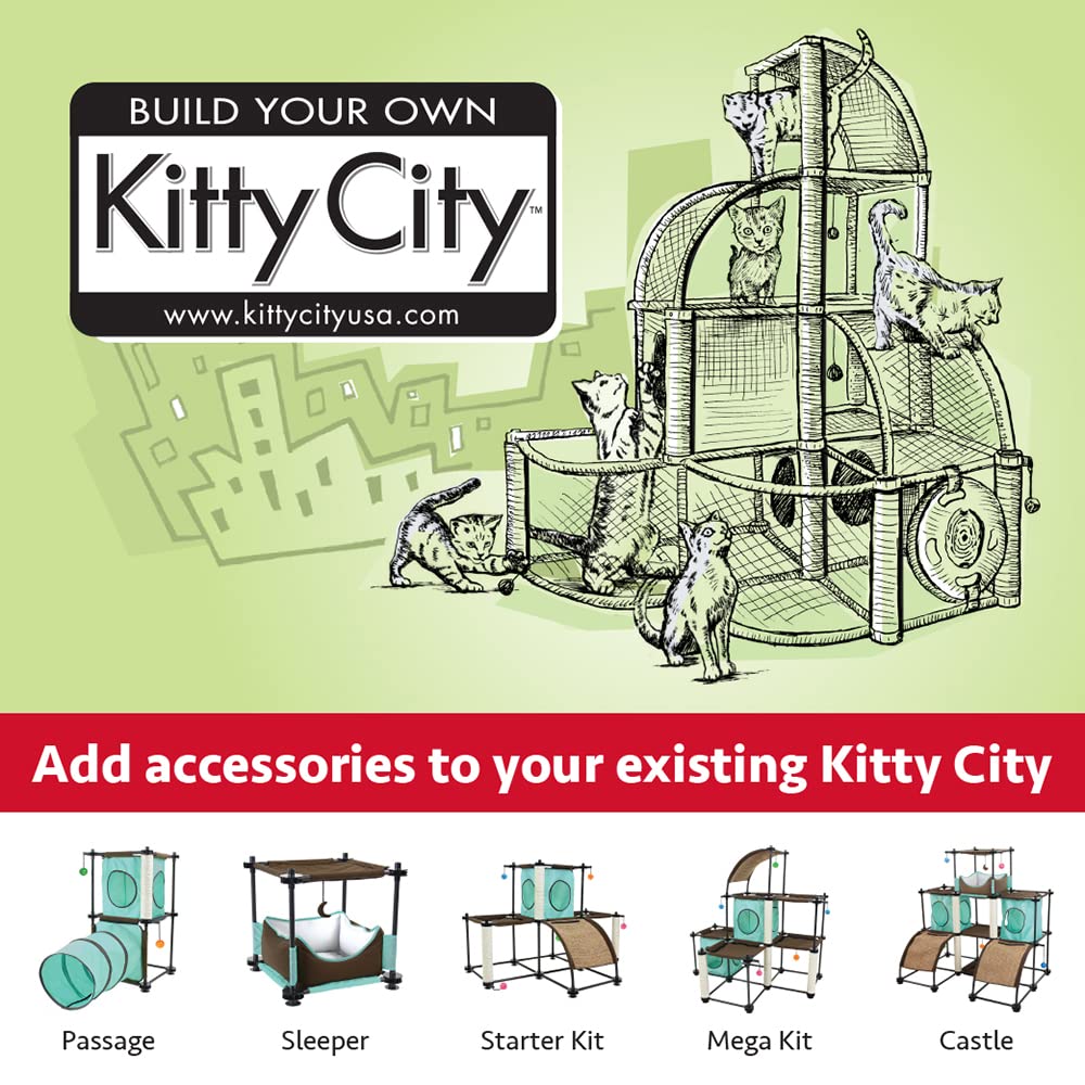 Kitty City Claw Indoor Mega Kit Cat Furniture, Corrugate Cat Scratcher, Cat Bed