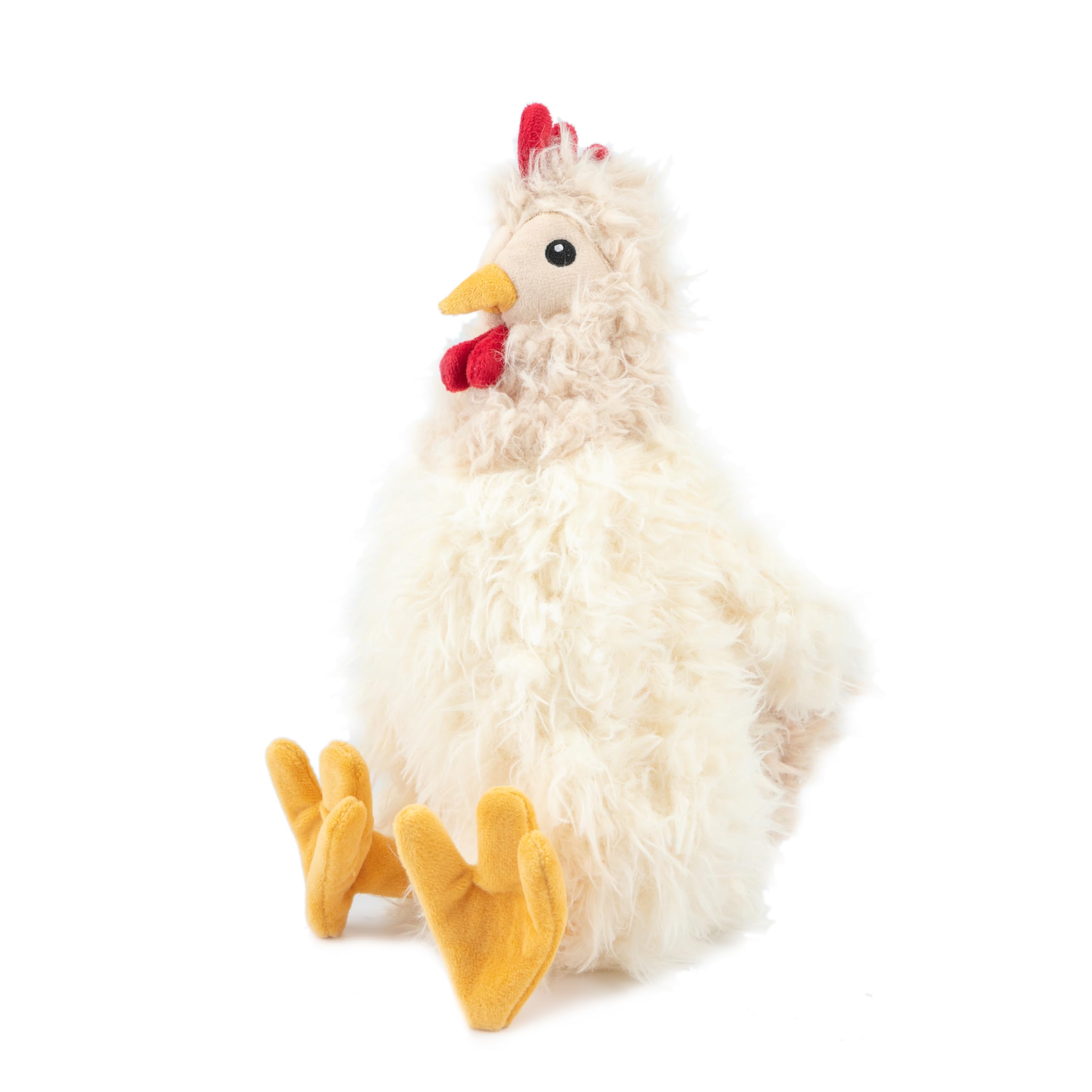 Best Pet Supplies Interactive Squeaky Dog Chew Toy, Ideal Dog Toys for Chewers, Small, Medium & Large Dogs, and Fetch Lovers - Crinkle Duck (Yellow), Large