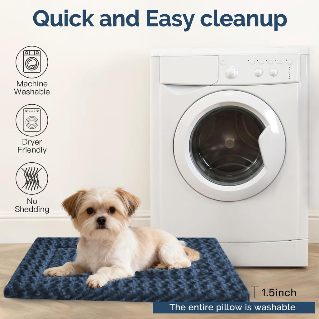 Dog Bed Mat for Crate, Soft Kennel Pad, Durable Comfort Mat for Dogs and Cats, Home and Crate Use (Gray, 18"*14"*1.5")