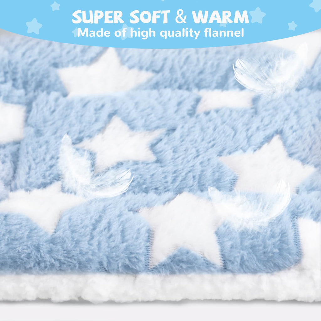 4 Pcs Self Warming Cat Bed, Self Heating Pet Mat for Kitten & Puppy, Soft Calming Cat Bed Mat Reflects Body Heat Warm Washable Pet Pad for Crates, Floors, Indoor, Outdoor(12.6×10 Inch)
