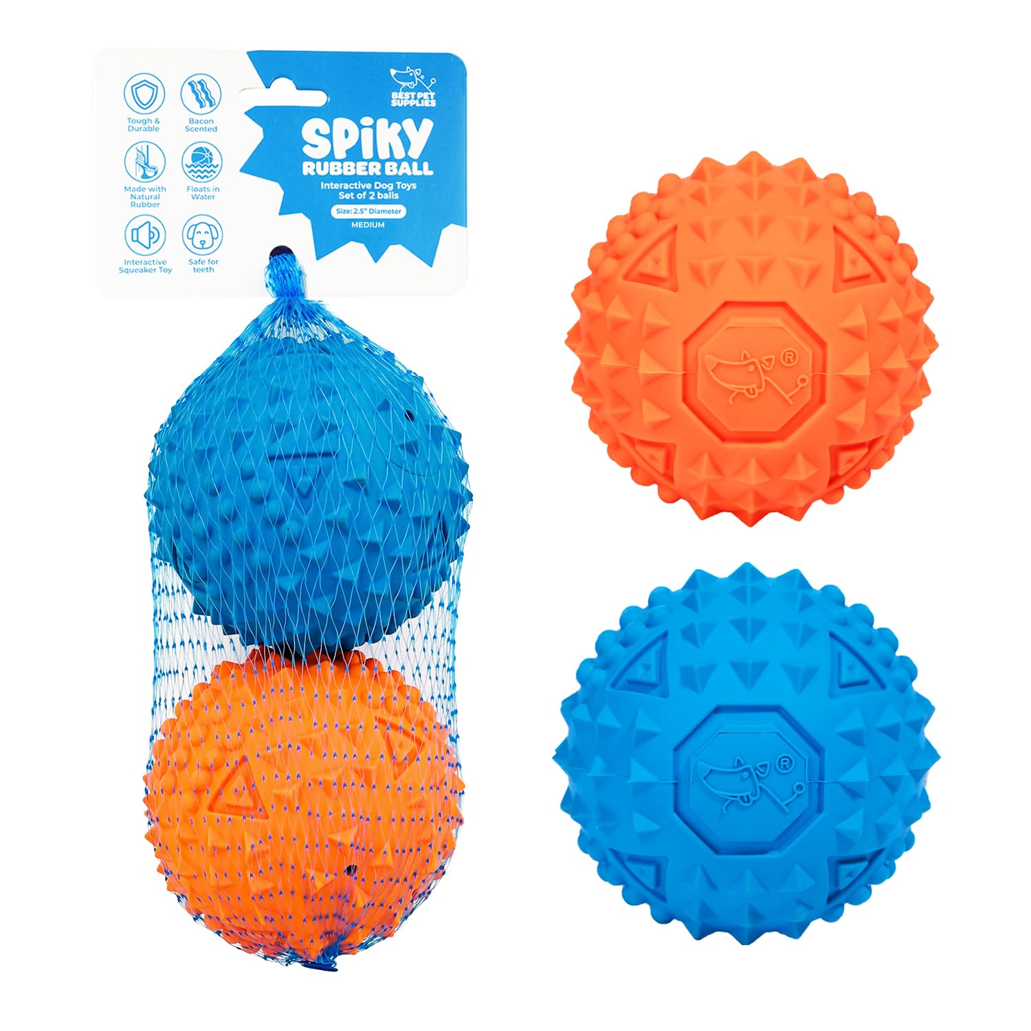 Best Pet Supplies Interactive Squeaky Dog Chew Toy, Ideal Dog Toys for Chewers, Small, Medium & Large Dogs, and Fetch Lovers - Crinkle Duck (Yellow), Large