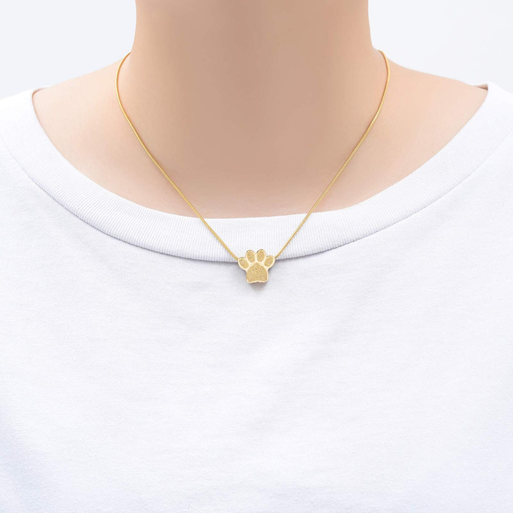 zeqingjw Pet Cremation Jewelry for Ashes Pendant Paw Print Pet Heart Urn Necklace Memorial Keepsake Jewelry for Pet/Dog's/Cat's Ashes