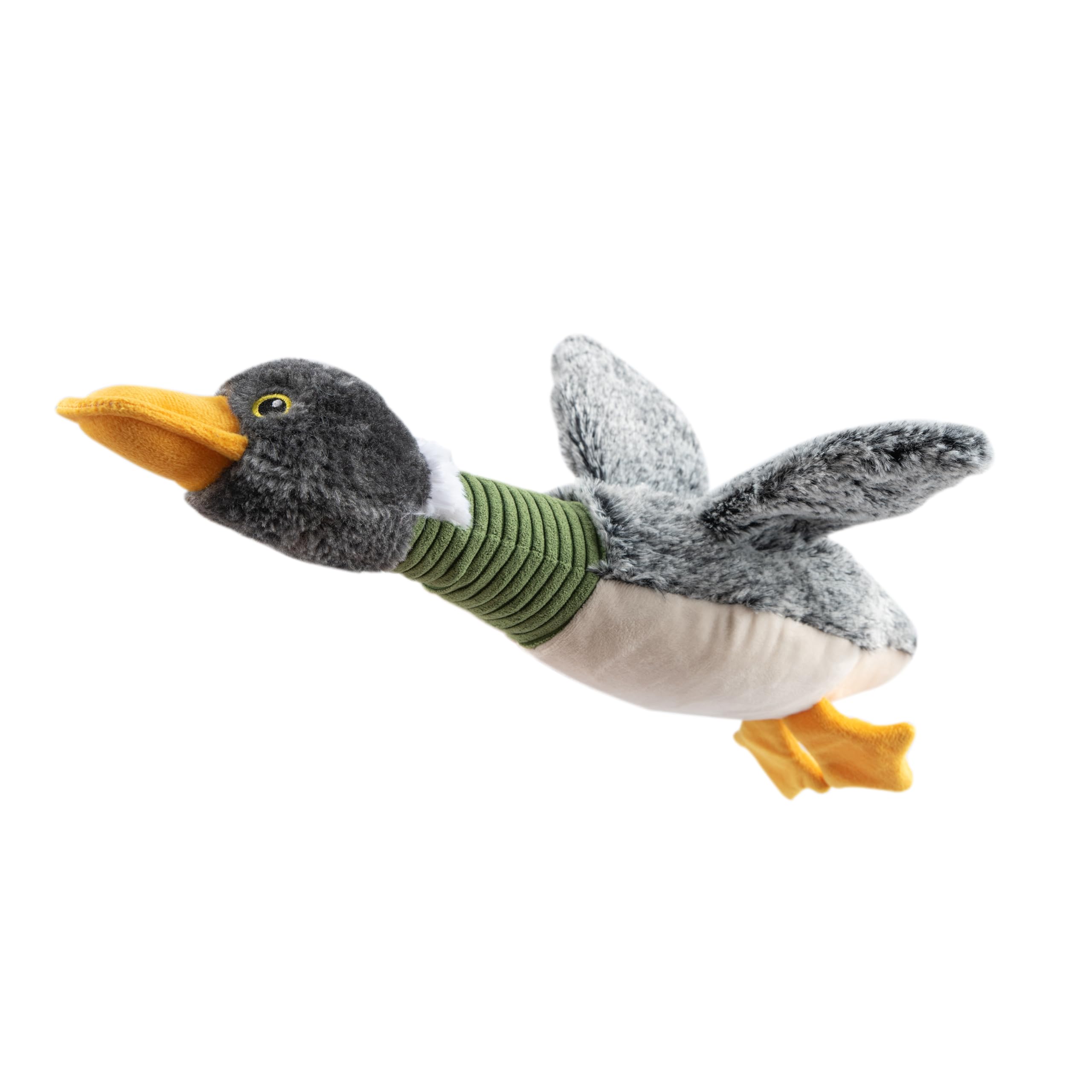 Best Pet Supplies Interactive Squeaky Dog Chew Toy, Ideal Dog Toys for Chewers, Small, Medium & Large Dogs, and Fetch Lovers - Crinkle Duck (Yellow), Large