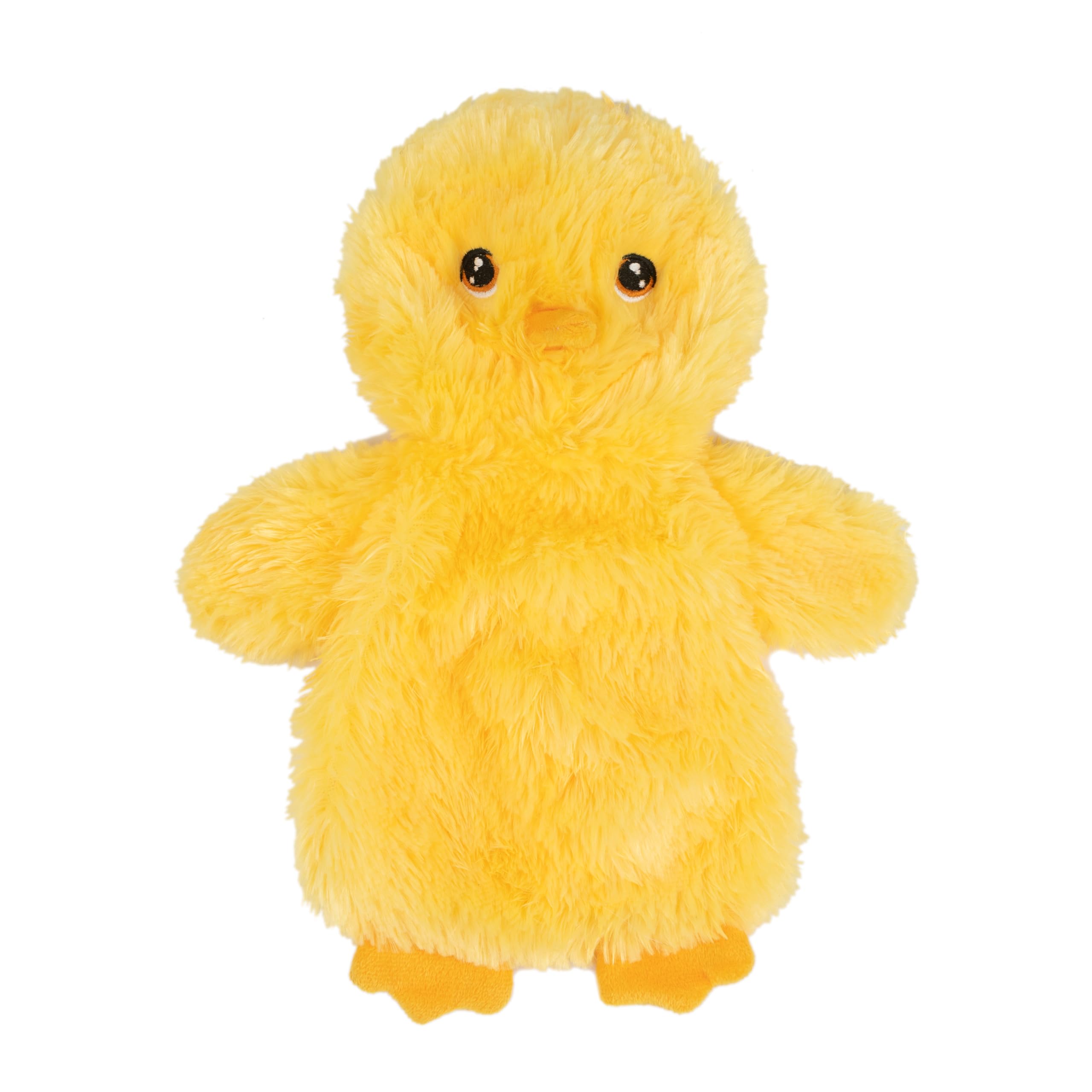 Best Pet Supplies Interactive Squeaky Dog Chew Toy, Ideal Dog Toys for Chewers, Small, Medium & Large Dogs, and Fetch Lovers - Crinkle Duck (Yellow), Large
