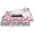 4 Pcs Self Warming Cat Bed, Self Heating Pet Mat for Kitten & Puppy, Soft Calming Cat Bed Mat Reflects Body Heat Warm Washable Pet Pad for Crates, Floors, Indoor, Outdoor(12.6×10 Inch)