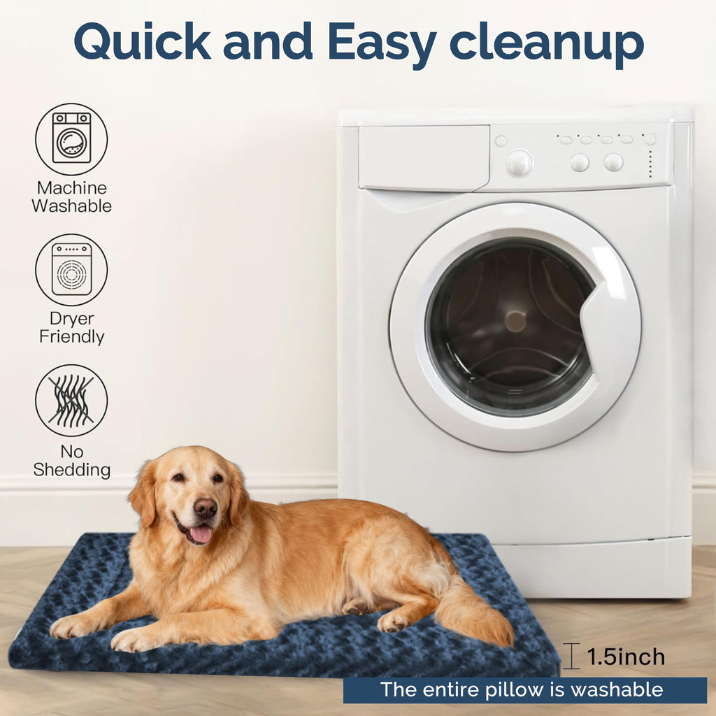Dog Bed Mat for Crate, Soft Kennel Pad, Durable Comfort Mat for Dogs and Cats, Home and Crate Use (Gray, 18"*14"*1.5")