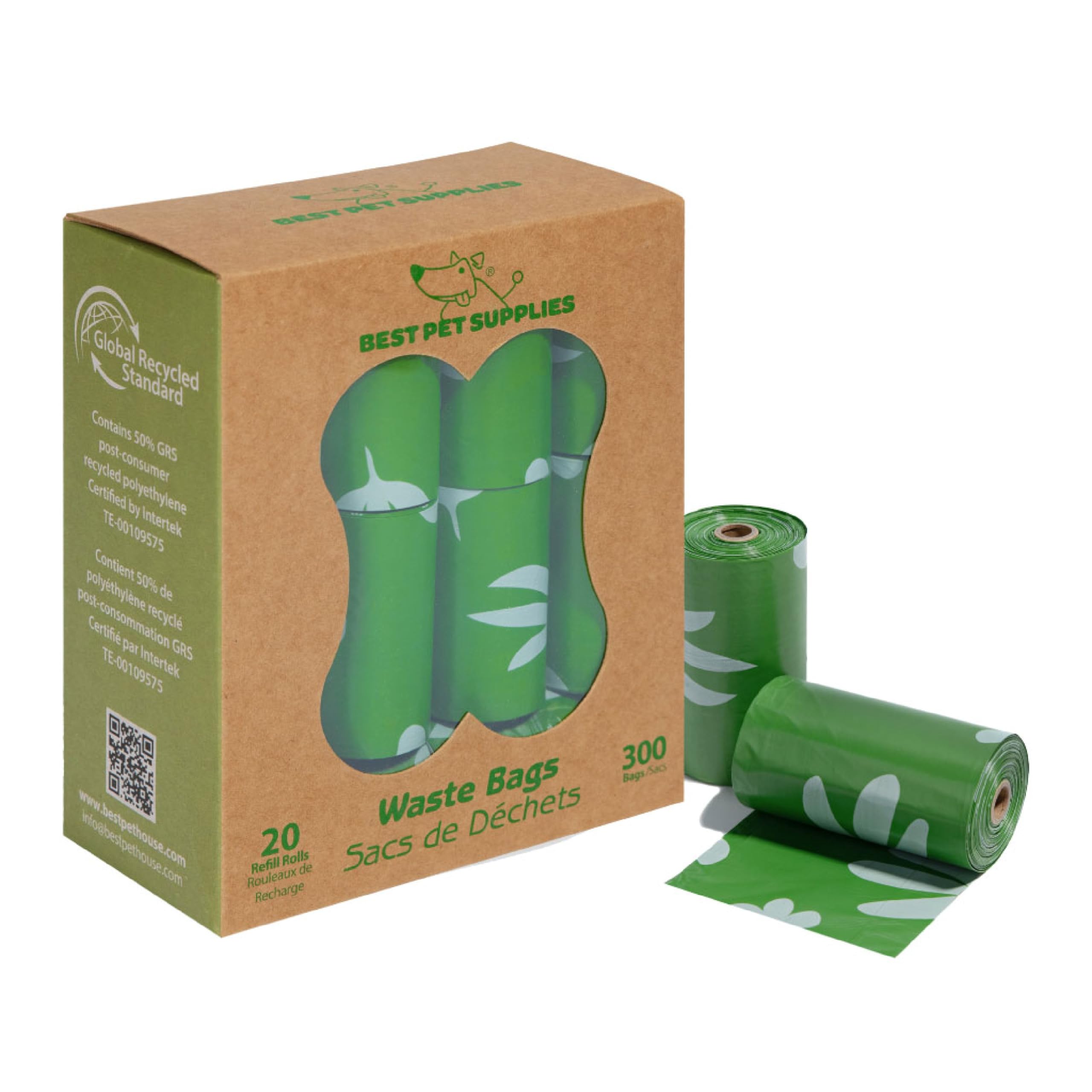 Best Pet Supplies Dog Poop Bags for Waste Refuse Cleanup, Doggy Roll Replacements for Outdoor Puppy Walking and Travel, Leak Proof and Tear Resistant, Thick Plastic - Assorted, 150 Bags