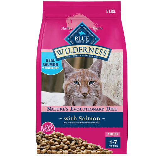 Blue Buffalo Wilderness Nature's Evolutionary Diet High-Protein, Grain-Free Natural Dry Food for Adult Cats, Chicken, 4-lb. Bag