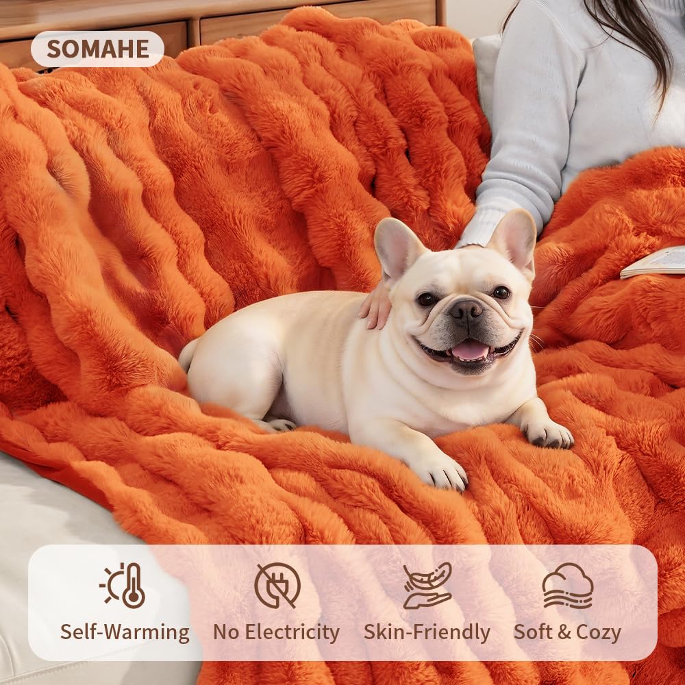 SOMAHE Self-Warming Cat Blanket, Dual-Side Plush Sherpa Throw with Anti-Static, Snuggle Mat for Kittens & Cats, Cozy Bed Topper for Windowsills & Couches, Machine Washable & Dryable, 21x18 Inch Gray