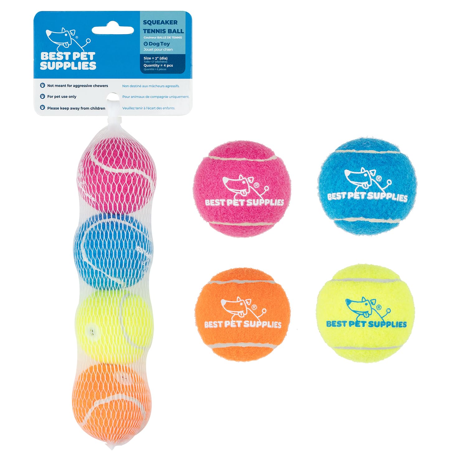 Best Pet Supplies Interactive Squeaky Dog Chew Toy, Ideal Dog Toys for Chewers, Small, Medium & Large Dogs, and Fetch Lovers - Crinkle Duck (Yellow), Large