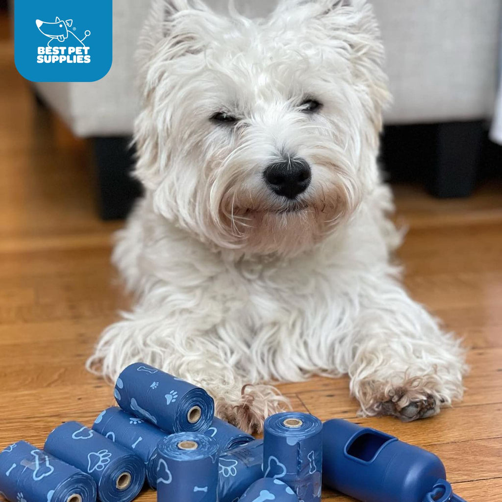 Best Pet Supplies Dog Poop Bags for Waste Refuse Cleanup, Doggy Roll Replacements for Outdoor Puppy Walking and Travel, Leak Proof and Tear Resistant, Thick Plastic - Assorted, 150 Bags