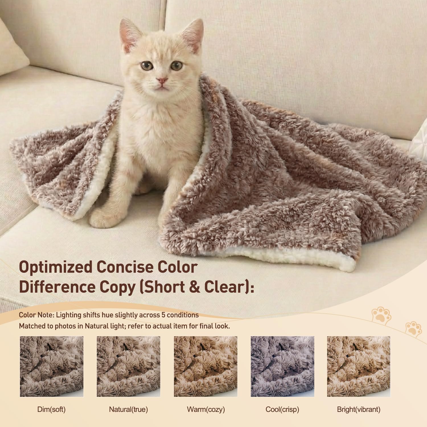 Cat Blanket for Indoor Cats - Ultra Thick 460GSM Faux Rabbit Fur & 260GSM Sherpa, Small Pet Throw for Carrier, Crate & Couch Protection, Soft Thermal Kitten Bedding, 21"x18" Grey