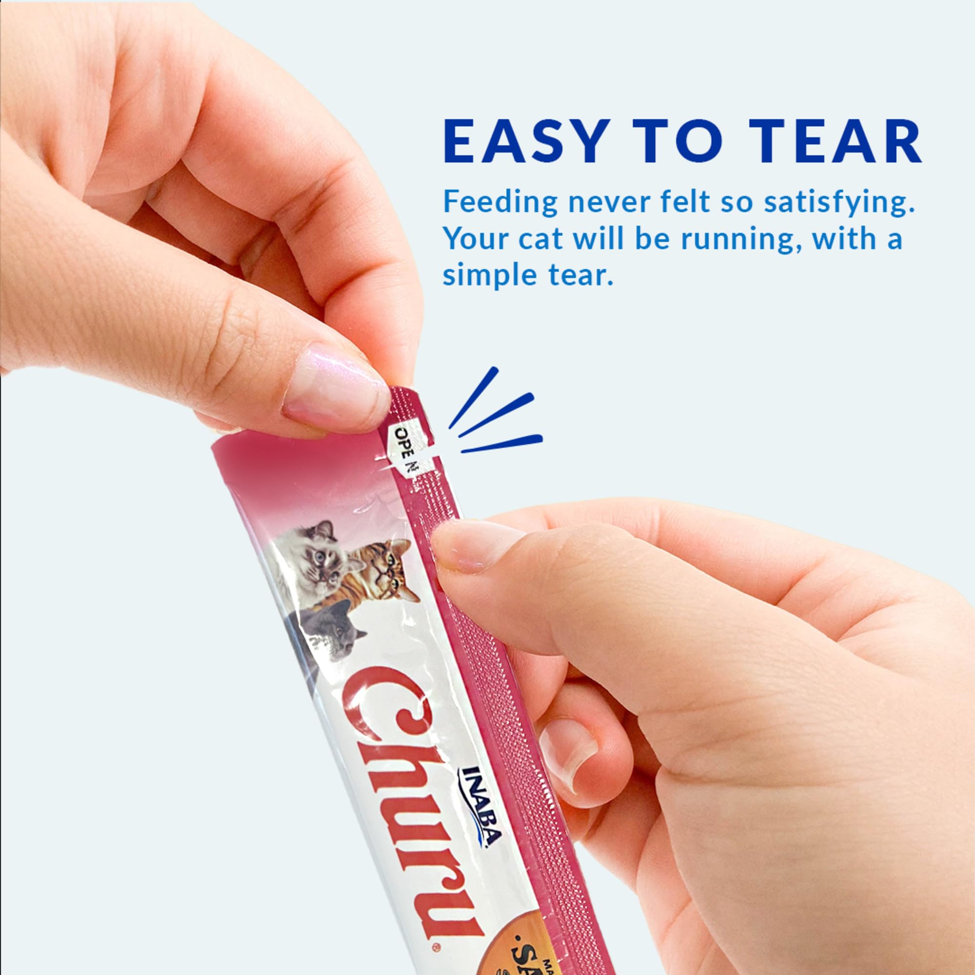 INABA Churu Cat Treats, Grain-Free, Lickable, Squeezable Creamy Purée Cat Treat/Topper with Vitamin E & Taurine, 0.5 Ounces Each Tube, 50 Tubes, Tuna & Chicken Variety