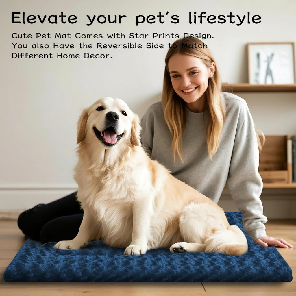Dog Bed Mat for Crate, Soft Kennel Pad, Durable Comfort Mat for Dogs and Cats, Home and Crate Use (Gray, 18"*14"*1.5")