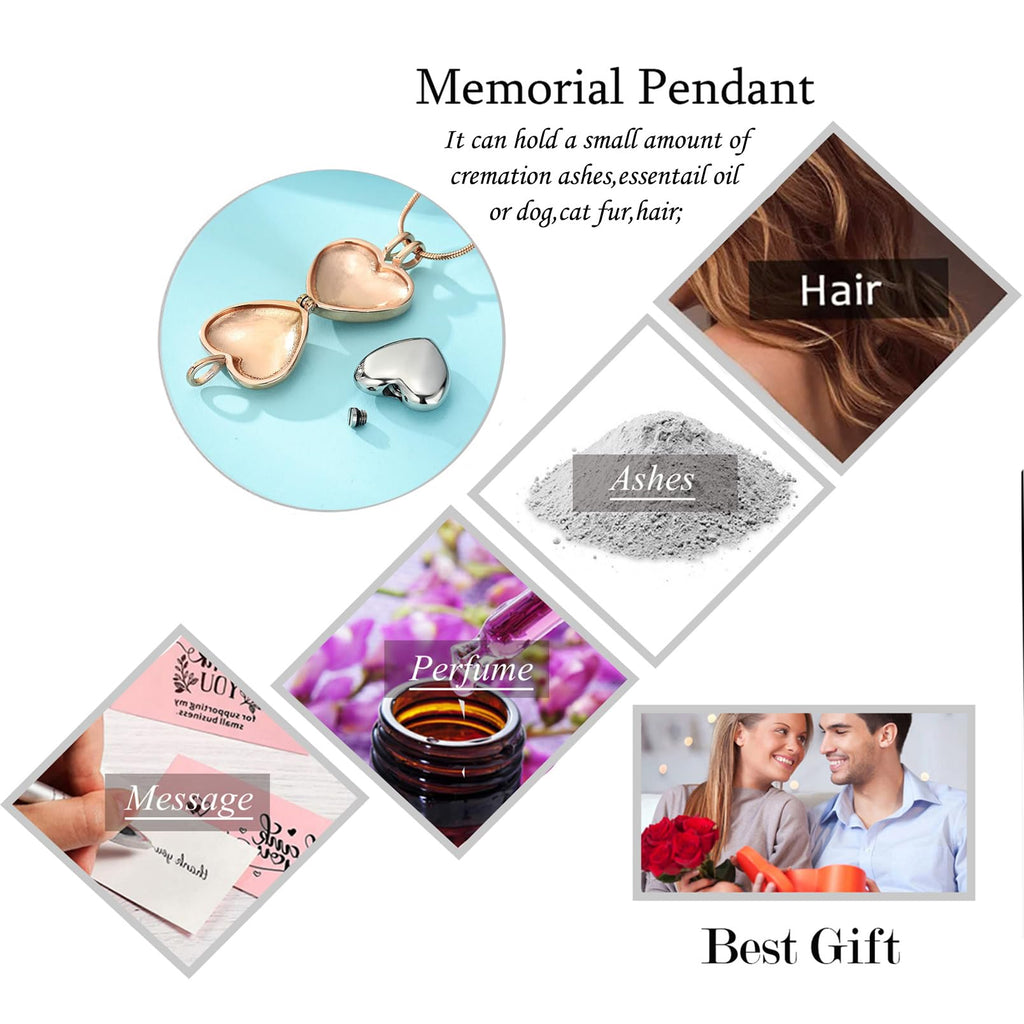 zeqingjw Pet Cremation Jewelry for Ashes Pendant Paw Print Pet Heart Urn Necklace Memorial Keepsake Jewelry for Pet/Dog's/Cat's Ashes