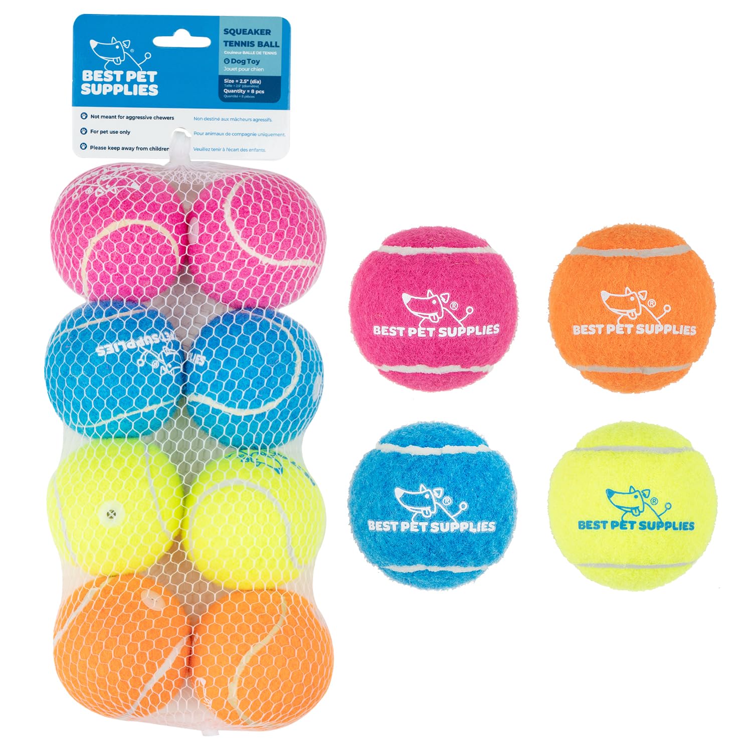 Best Pet Supplies Interactive Squeaky Dog Chew Toy, Ideal Dog Toys for Chewers, Small, Medium & Large Dogs, and Fetch Lovers - Crinkle Duck (Yellow), Large