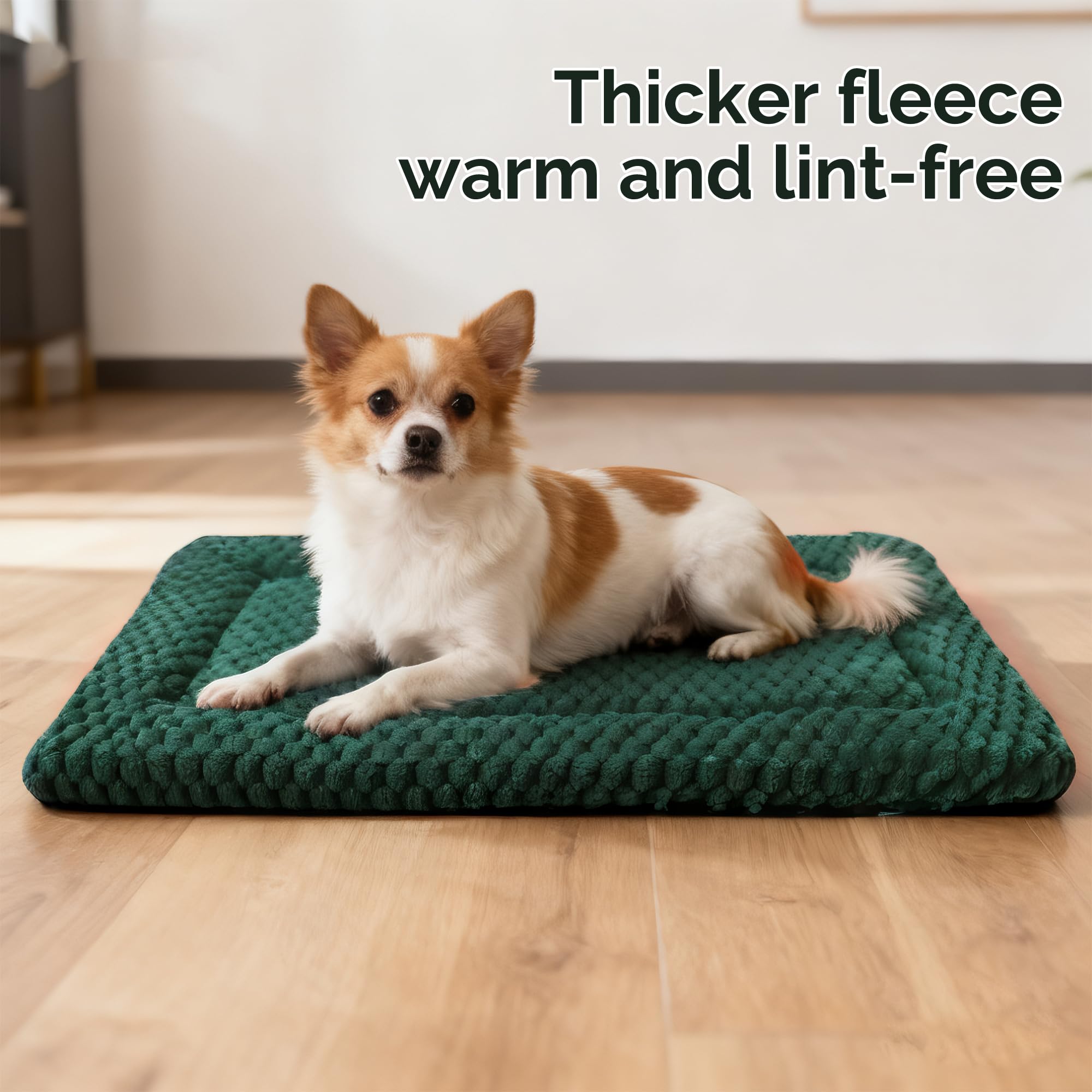 Dog Bed Mat for Crate, Soft Kennel Pad, Durable Comfort Mat for Dogs and Cats, Home and Crate Use (Gray, 18"*14"*1.5")