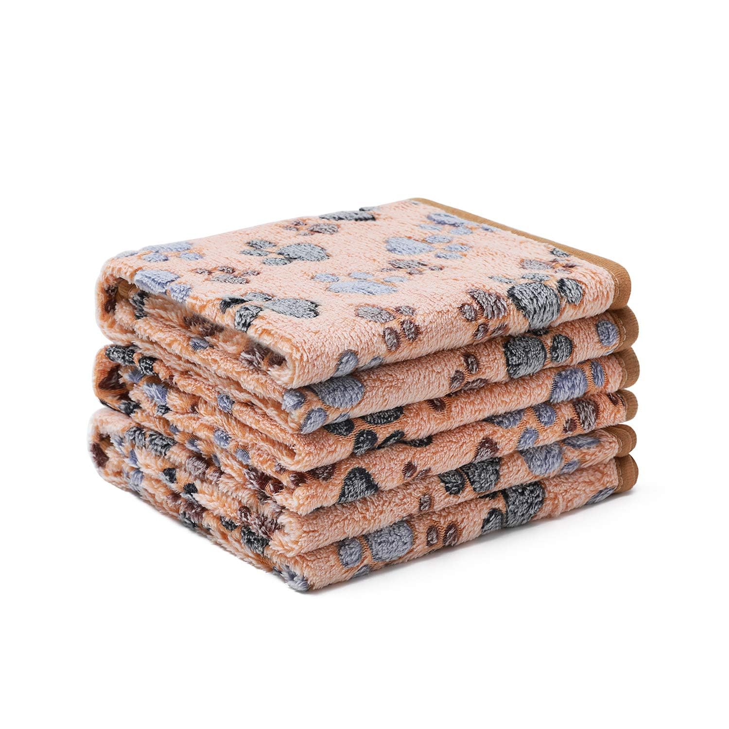 Luciphia 1 Pack 3 Cat Printed Fleece Pet Blankets Washable，Soft Warm Throw Covers for Crate Couch Bed，Cozy Puppy Essentials for Dogs and Cats，Purple/Grey/Khaki, Small (23x16 inch)