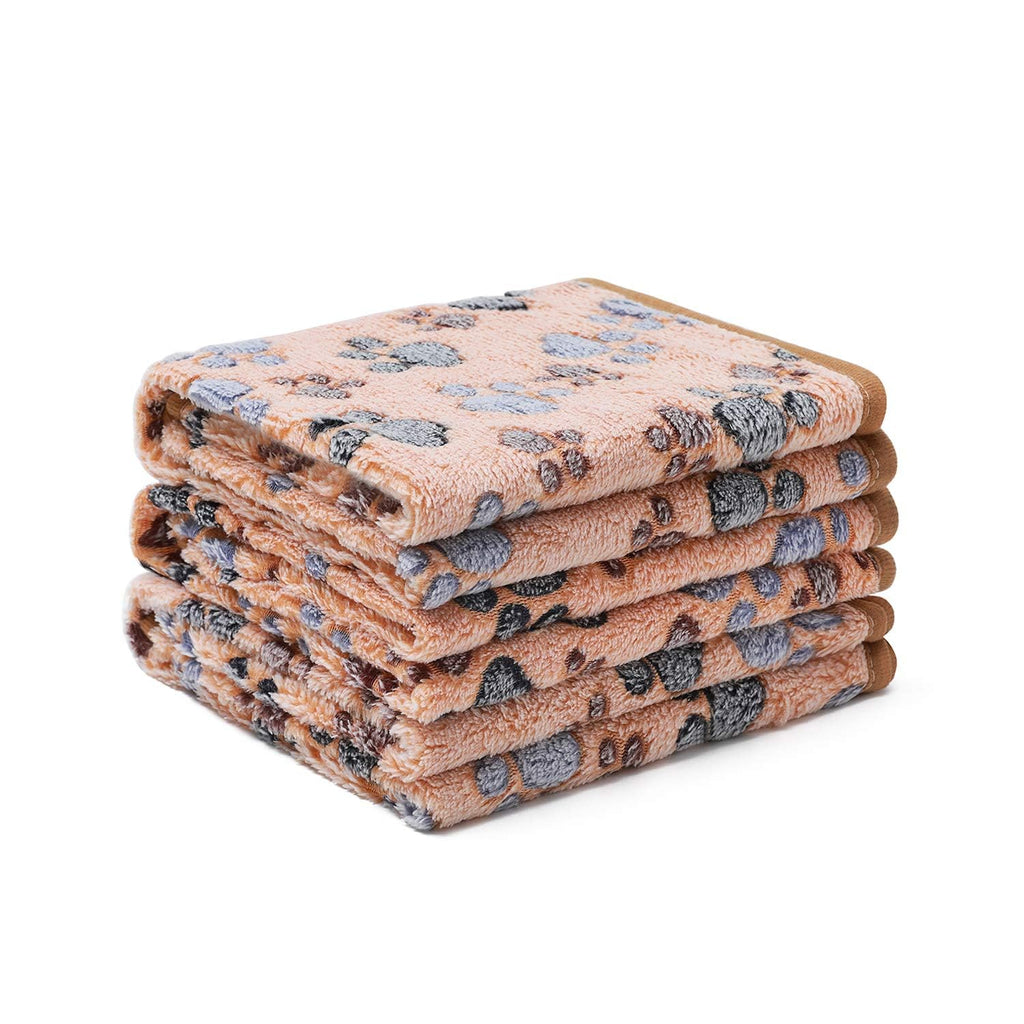Luciphia 1 Pack 3 Cat Printed Fleece Pet Blankets Washable，Soft Warm Throw Covers for Crate Couch Bed，Cozy Puppy Essentials for Dogs and Cats，Purple/Grey/Khaki, Small (23x16 inch)