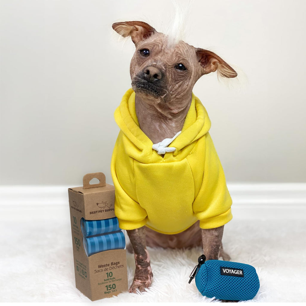 Best Pet Supplies Dog Poop Bags for Waste Refuse Cleanup, Doggy Roll Replacements for Outdoor Puppy Walking and Travel, Leak Proof and Tear Resistant, Thick Plastic - Assorted, 150 Bags