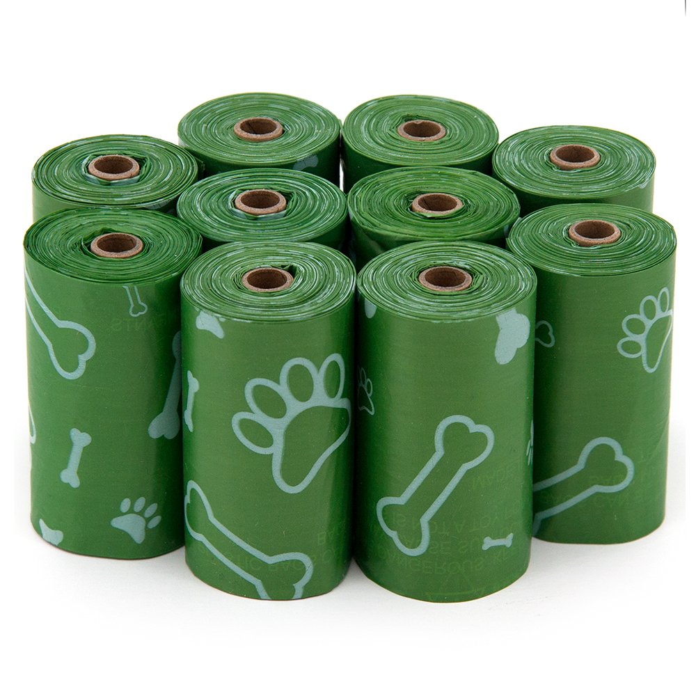 Best Pet Supplies Dog Poop Bags for Waste Refuse Cleanup, Doggy Roll Replacements for Outdoor Puppy Walking and Travel, Leak Proof and Tear Resistant, Thick Plastic - Assorted, 150 Bags