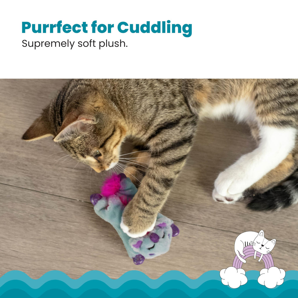 Catstages Purr Pillow Cat Toy – Plush Cat Toy with Touch-Activated Purr for Calming Cats & Kittens