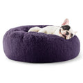 Bedsure Calming Dog Bed for Small Dogs - Donut Washable Small Puppy Bed, 23 inches Anti-Slip Round Fluffy Plush Faux Fur Large Cat Bed, Fits up to 25 lbs Pets, Camel
